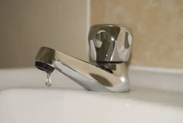 Drop of water from a leaking tap